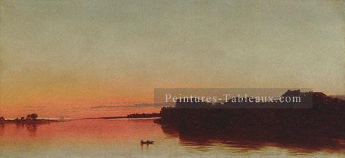 Crépuscule sur le son darien Connecticut luminisme paysage marin John Frederick Kensett Peintures à l'huile